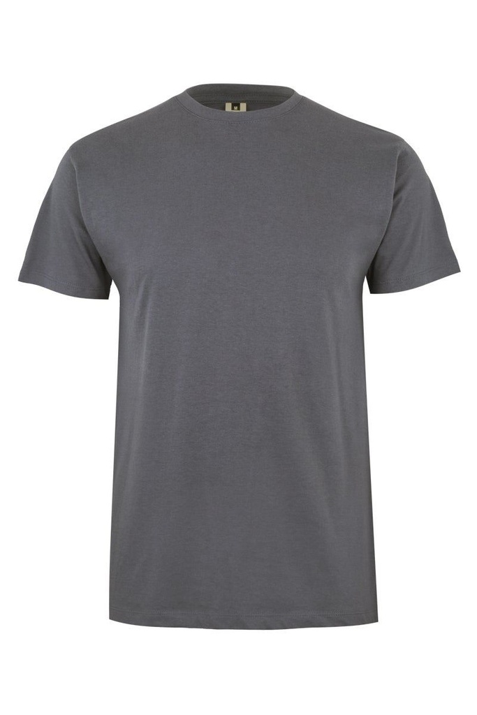 CAMISETA BÁSICA GRIS OSCURO 100% ALGODÓN L