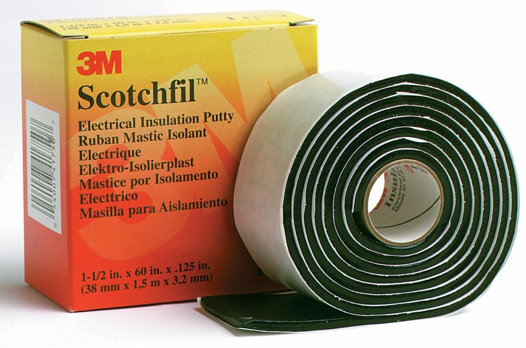 CINTA DE MASILLA PARA AISLAMIENTO ELECTRICO SCOTCHFIL 38 mm x 1,5 m