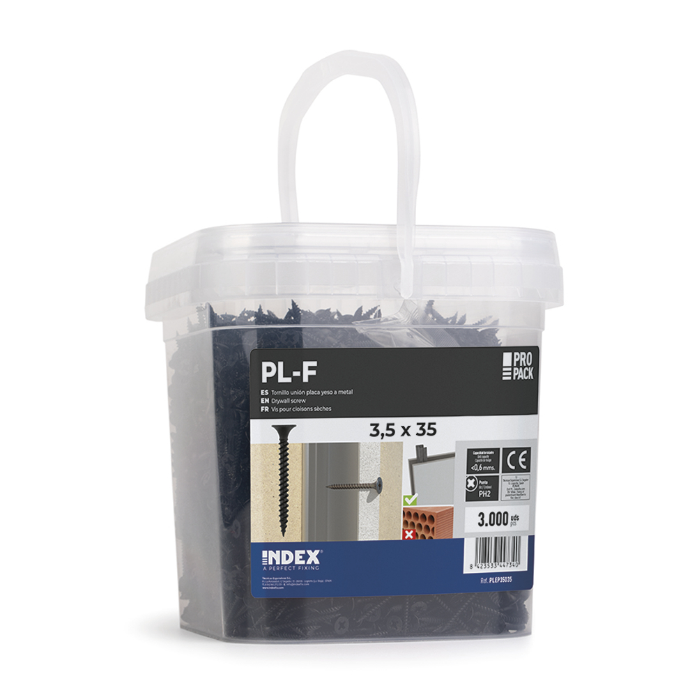 BOTE DE 4000 TORNILLOS PARA PLACAS DE YESO PL-EP 3,5 x 25