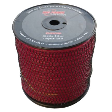 HILO DESBROZADORA NYLON  ROJO 3,3 mm x 109 m VORTEX