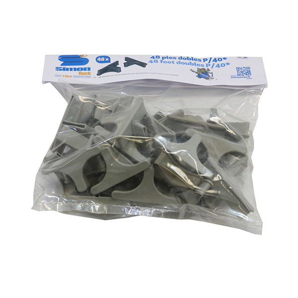 PIES DE ESTANTERÍA EN "T" 40 X 80 mm