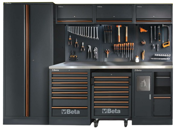 COMBINACIÓN MOBILIARIO PARA TALLER C45PRO 2.0 CON 268 HERRAMIENTAS
