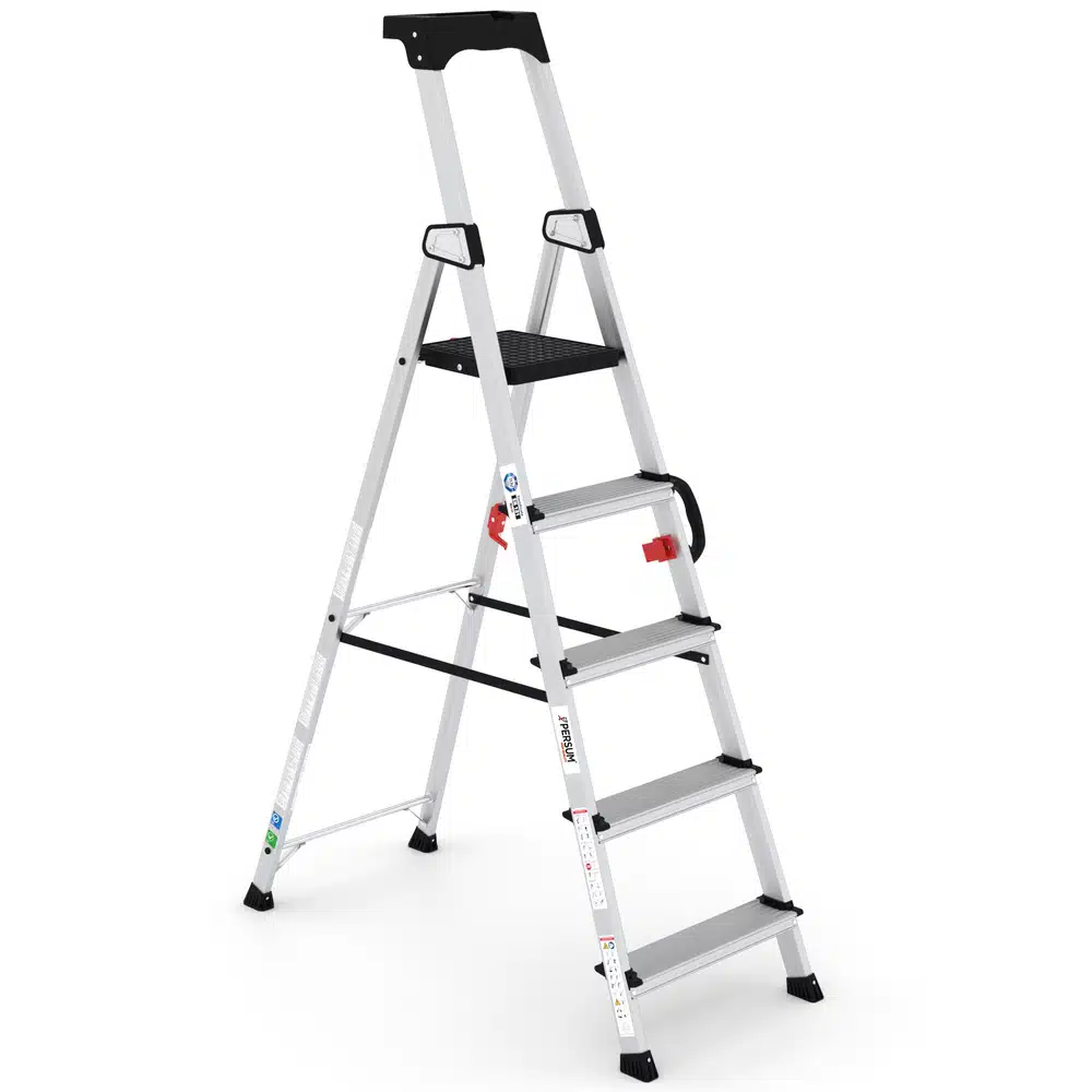 ESCALERA TIJERA CON PLATAFORMA DELUXE 5 PELDAÑOS