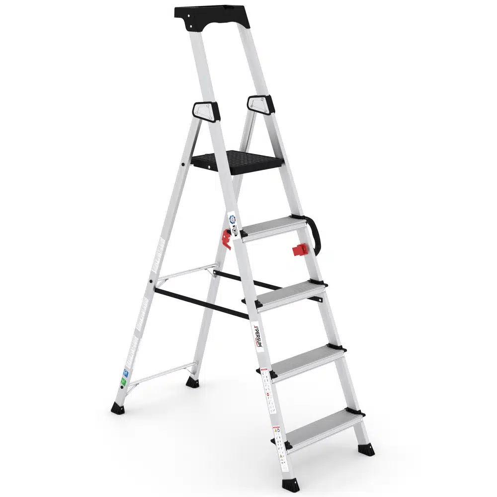 ESCALERA TIJERA CON PLATAFORMA DELUXE 5 PELDAÑOS