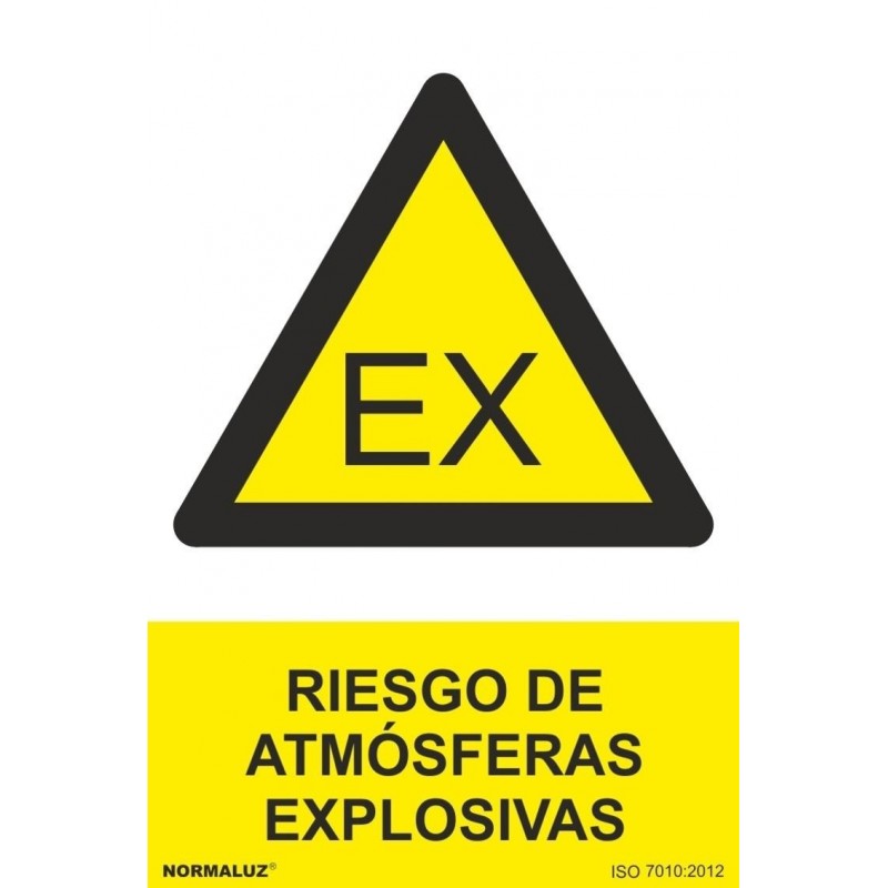 SEÑAL PELIG ATMOSFERAS EXPLOS 210 x 300 mm
