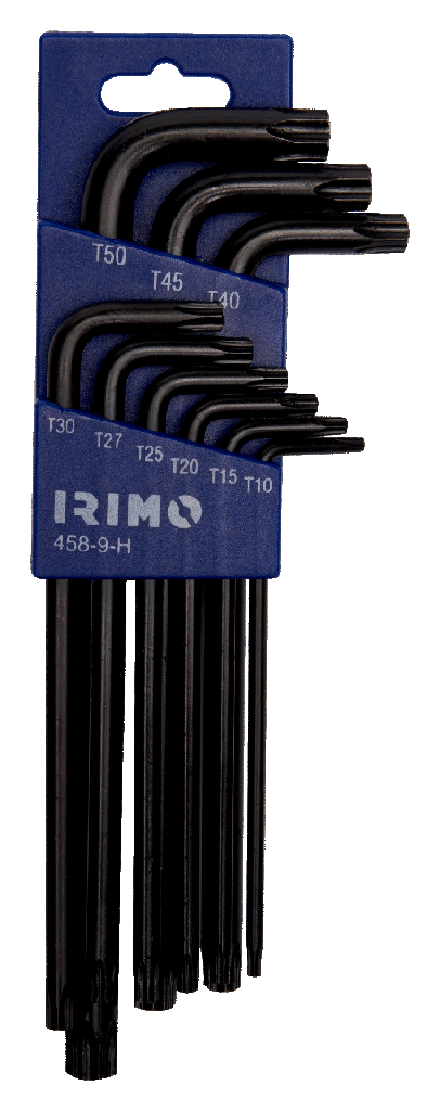 JUEGO 9 LLAVES ACODADAS TORX IRIMO 458-9-H