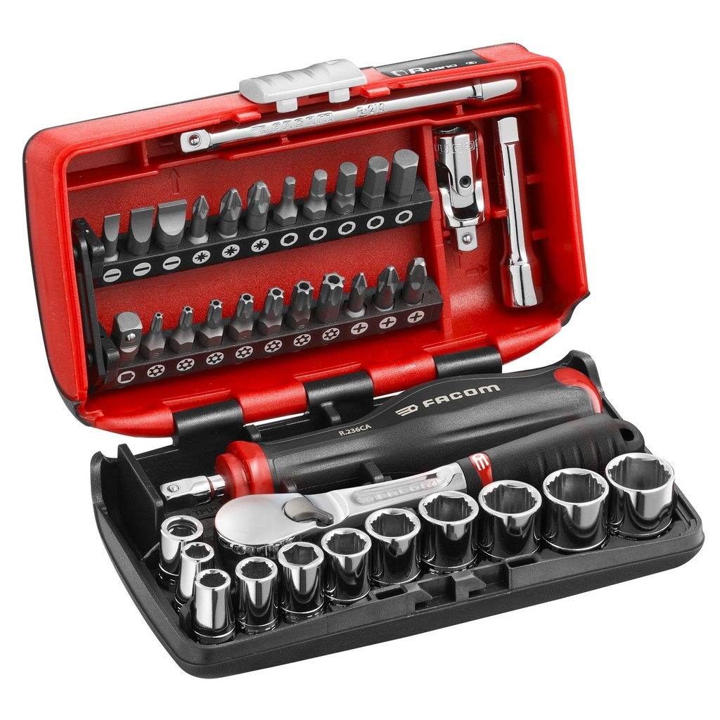 JUEGO DE VASOS OGVGRIP Y ACCESORIOS 1/4" 38 PIEZAS