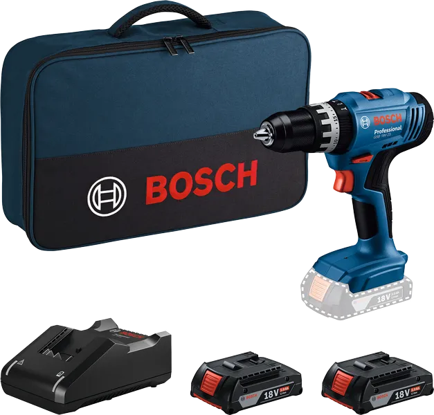 TALADRO PERCUTOR GSB 18V-25 2 BATERÍAS 2,0 Ah BOLSA LONA