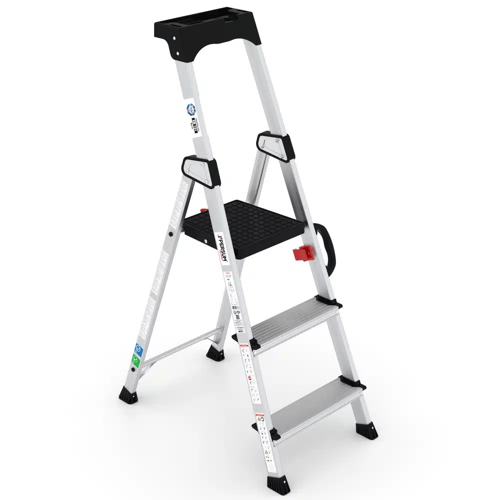 ESCALERA TIJERA CON PLATAFORMA DELUXE 3 PELDAÑOS
