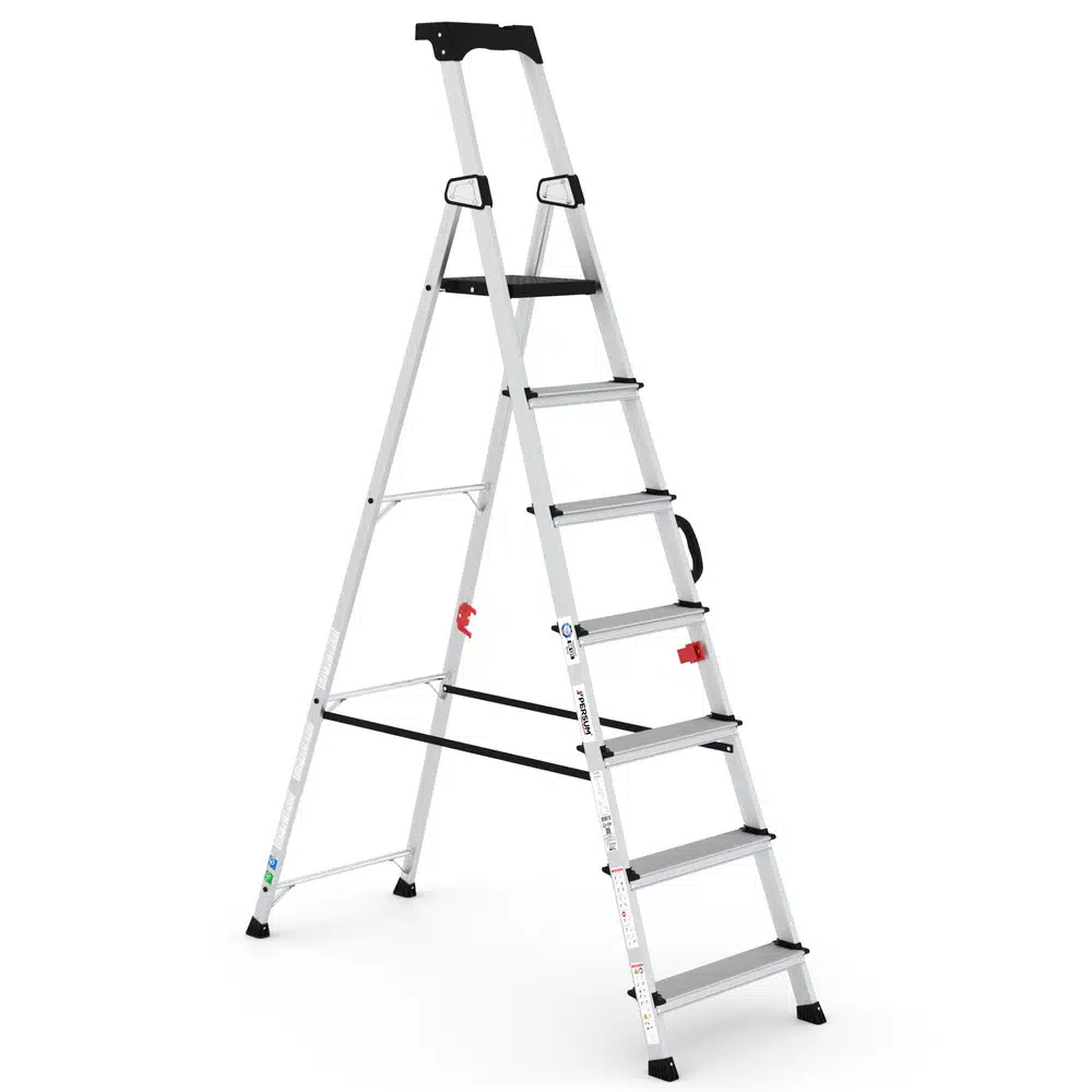 ESCALERA TIJERA CON PLATAFORMA DELUXE 7 PELDAÑOS