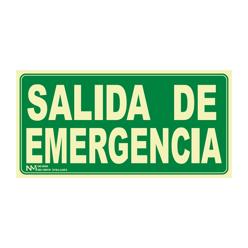 SEÑAL SALIDA DE EMERGENCIA PVC 0,7 mm