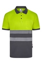 POLO ALTA VISIBILIDAD AZUL-AMARILLO DE POLIÉSTER RECICLADO L