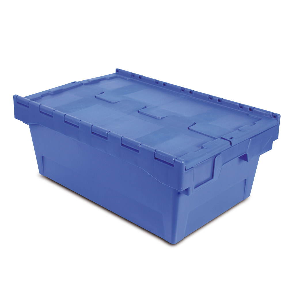 EURO-CAJA CON TAPA PARA ALMACÉN Y TRANSPORTE 6434-T 600 x 400 x 340 mm