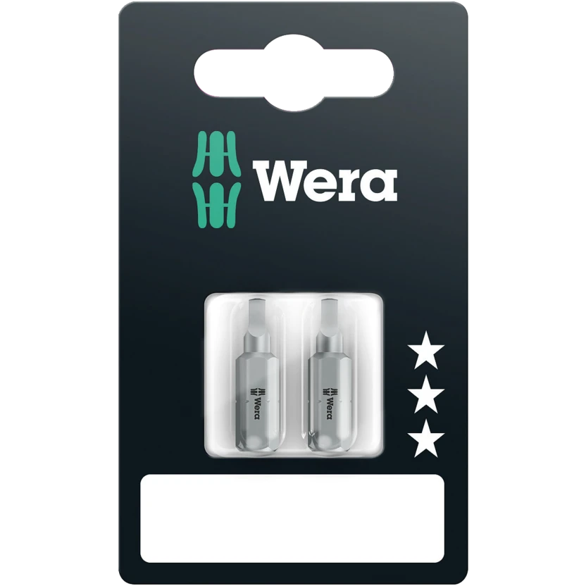 BLISTER 2 PUNTAS ROBERTSON 2 x 25 WERA