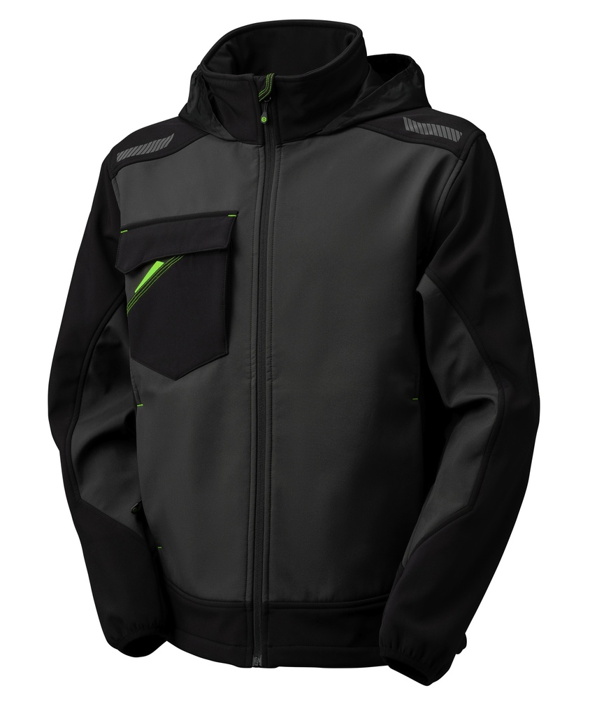 CHAQUETA SOFTSHELL NICE STRETCH NEGRA XXL