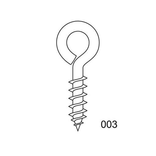 [003I3X20] HEMBRILLA CERRADA INOX 3X20