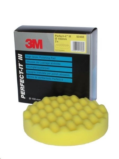 [3M50488] BOINA ABRILLANTADO ONDULADA AMARILLO 150 mm 3M PERFECT-IT