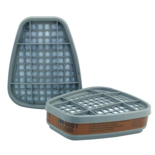 [3M6051] PAQUETE CON DOS FILTROS PARA GASES Y VAPORES A1 6051