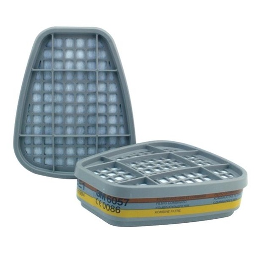 [3M6057] PAQUETE CON DOS FILTROS PARA GASES Y VAPORES ABE1 6057