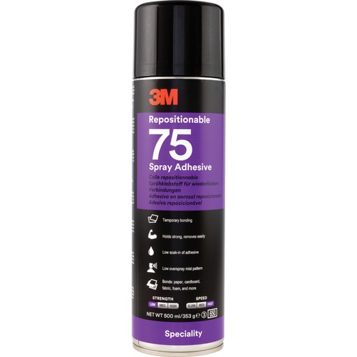 [3MS75] ADHESIVO AEROSOL REPOSICIONABLE 75 500 ML 3M