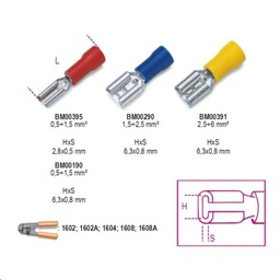 [BEBM00190] 100 TERMINALES PREAISLADOS  HEMBRA 6,3X0,8 1622-F 1