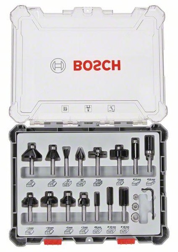 [BO2607017472] SET 15 FRESAS MIXTAS BOSCH 8MM