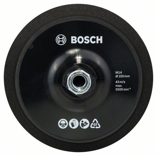 [BO2608612027] PLATO VELCRO 150MM BOSCH ROSCA M-14 (GPO14CE)