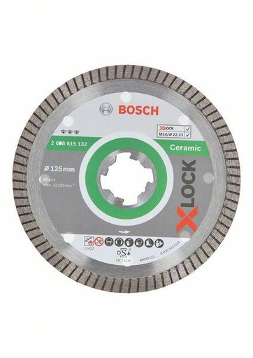 [BO2608615132] DISCO DIAMANTE 125MM BOSCH XLOCK BEST CERÁMICA