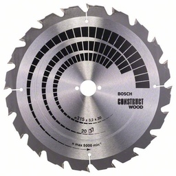 [BO2608640691] HOJA SIERRA CIRCULAR BOSCH CONSTRUCT WOOD 315X2,2X30MM 20