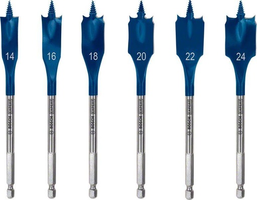[BO2608902108] JUEGO 6 BROCAS PLANAS BOSCH EXPERT SELF CUT SPEED