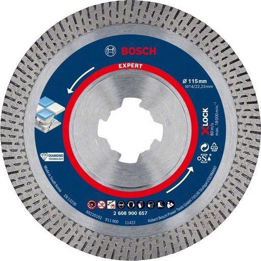 [BO2608900657] DISCO CORTE 115MM BOSCH EXPERT X-LOCK HARD CERÁMICA