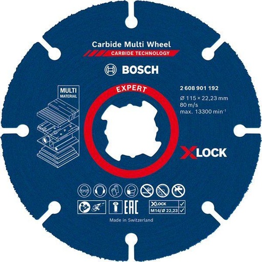 [BO2608902374] DISCOS DE CORTE EXPERT CARBIDE MULTI WHEEL X-LOCK 115MM BOSCH