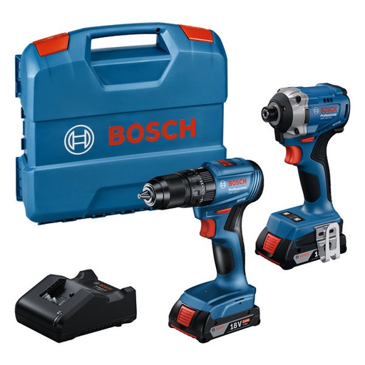 [BOGSBGDR18V3D] KIT 18V TALADRO Y ATORNILLADOR IMPACTO BOSCH (2 BATERÍAS Y 1 CARGADOR)