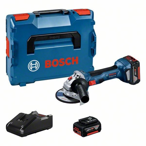 [BOGWS18V-72Q] MINI AMOLADORA BOSCH GWS 18V-7 (2 BATERÍAS 4AH)