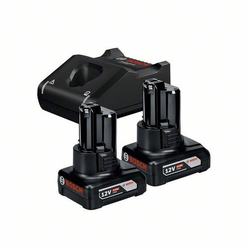 [BOPOWER12-6] SET 2 BATERÍAS 12V-6AH Y CARGADOR 12V-40 BOSCH