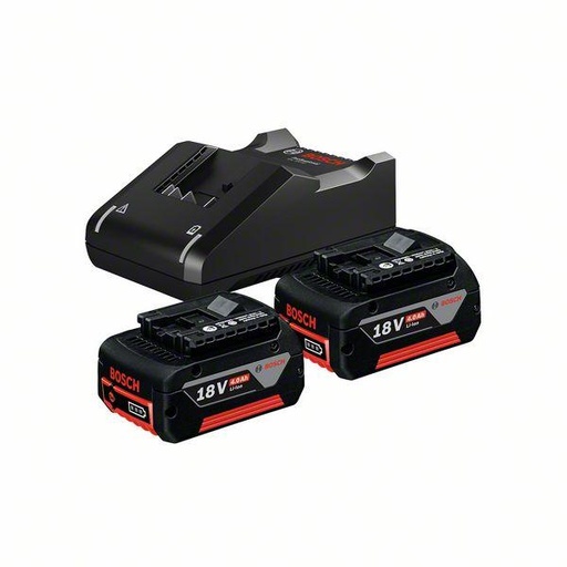 [BOPOWER18-4] SET 2 BATERÍAS 18V 4,0AH Y CARGADOR 18V-40 BOSCH