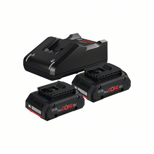 [BOPOWER18-4PC] SET 2 BATERÍAS PROCORE 18V 4,0 AH Y CARGADOR 18V-40 BOSCH