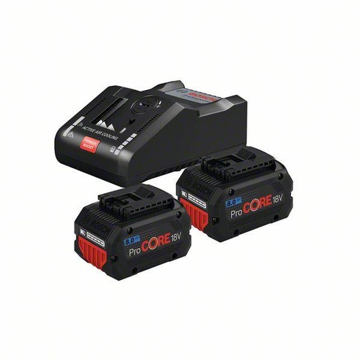 [BOPOWER18-8PC] SET 2 BATERÍAS PROCORE 18V 8,0AH Y CARGADOR 18V-160 C BOSCH