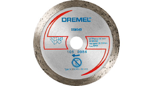 [DR2615S540JB] DISCO DE CORTE DE DIAMANTE PARA AZULEJOS DREMEL DSM20 (DSM540)