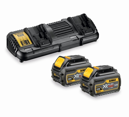 [DWDCB132T2] 2 BATERIAS 6Ah.+CARGADOR DOBLE XR FLEXVOLT 54/18V
