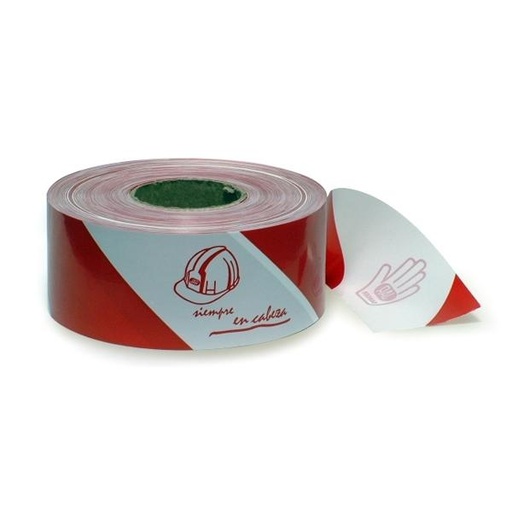[JABSRB] ROLLO BANDA SEÑALIZACIÓN ROJA-BLANCA 70 mm x 200 m