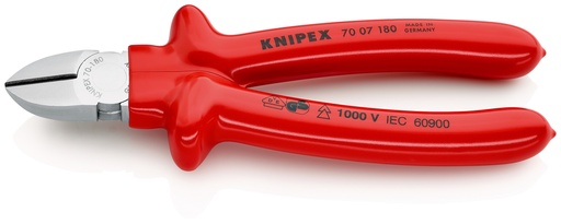 [KN7007180] ALICATE CORTE DIAGONAL AISLADO KNIPEX 70 07 180