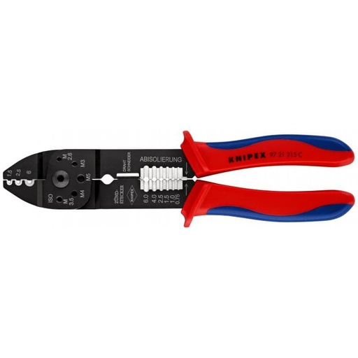 [KN9721215C] ALICATE CRIMPAR TERMINALES NO AISLADOS KNIPEX 97 21 215 C