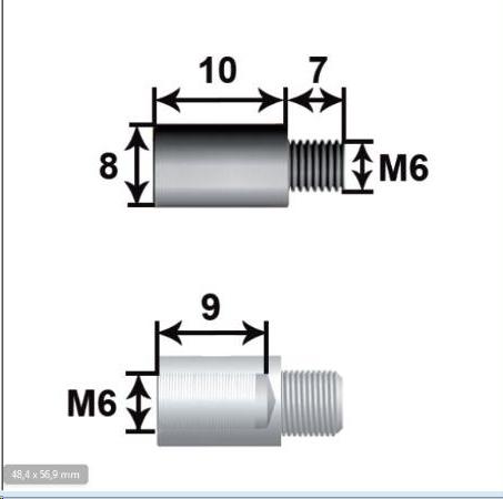 [MO11101610] PROLONGADOR PARA VARILLA 8 L11 M6