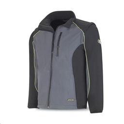 [MO288CSL] CAZADORA TIPO SOFT SHELL GRIS-NEGRO L