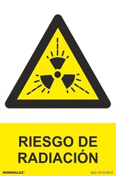 [NORD30004] SEÑAL PELIGRO RIESGO DE RADIACION PVC 0,7MM 210X300MM