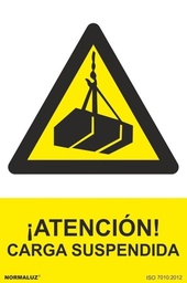 [NORD30005] SEÑAL PELIGRO ATENCIÓN CARGA SUSPENDIDA PVC 0,7MM 210X300MM