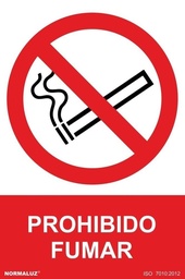 [NORD40000] SEÑAL PROHIBIDO FUMAR PVC 0,7MM 210X300MM