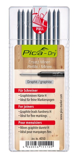 [PI4050SB] ESTUCHE 10 MINAS PICA DRY BLIS GRAFITO H