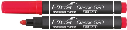 [PI52040] MARCADOR PICA 520 PERMANENENTE TIPO BALA ROJO